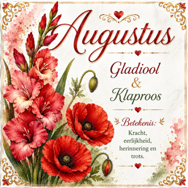 Geboorte Bloem Tegel - Augustus