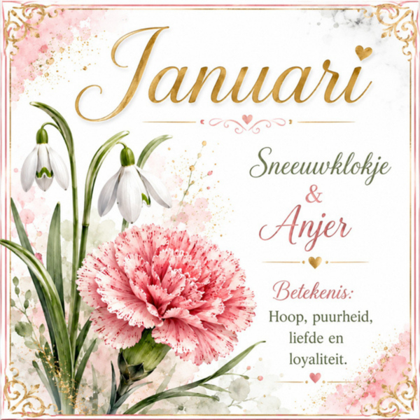 Geboorte Bloem Tegel - Januari