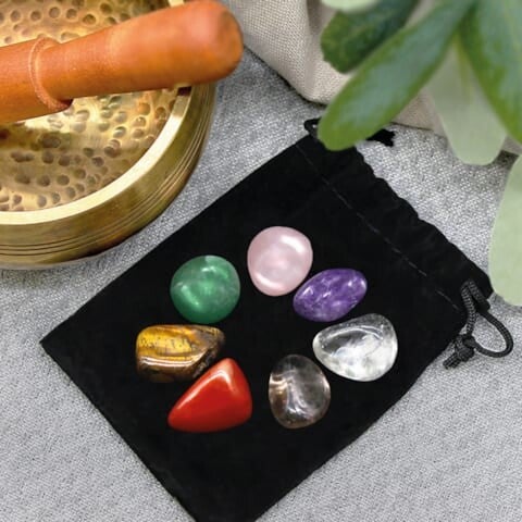 Lot de pierres 7 chakras