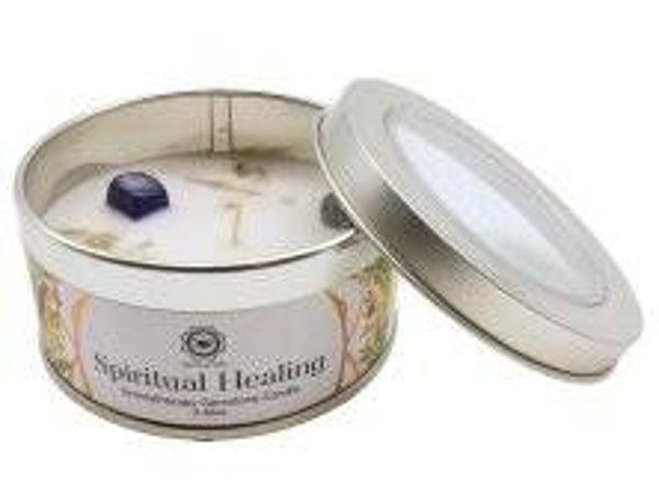 Bougie Green Tree 'Guérison Spirituelle' Lapis Lazuli + Agua Florida 70g