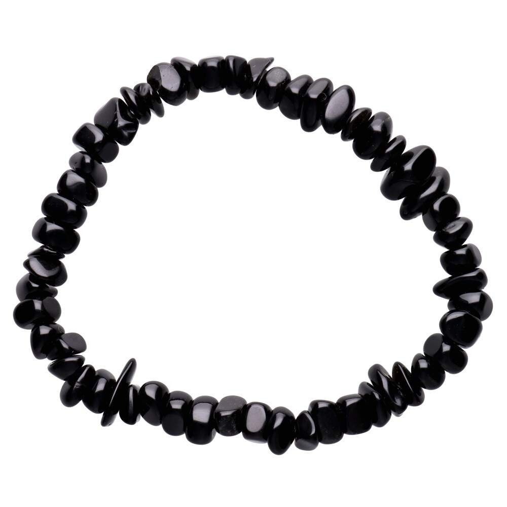 Bracelet en Pierre Baroque d'obsidienne noir