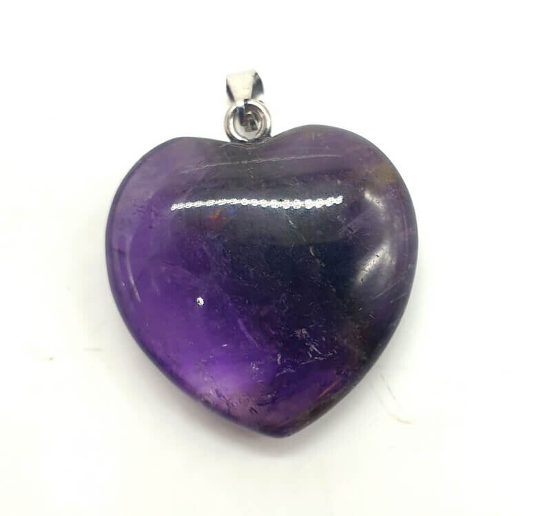 Pendentif cœur en améthyste Extra