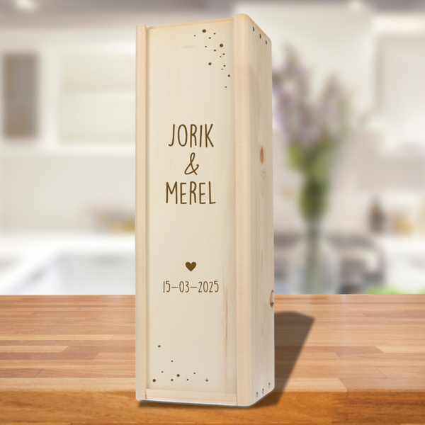 Wijnkist 'Jorik & Merel'