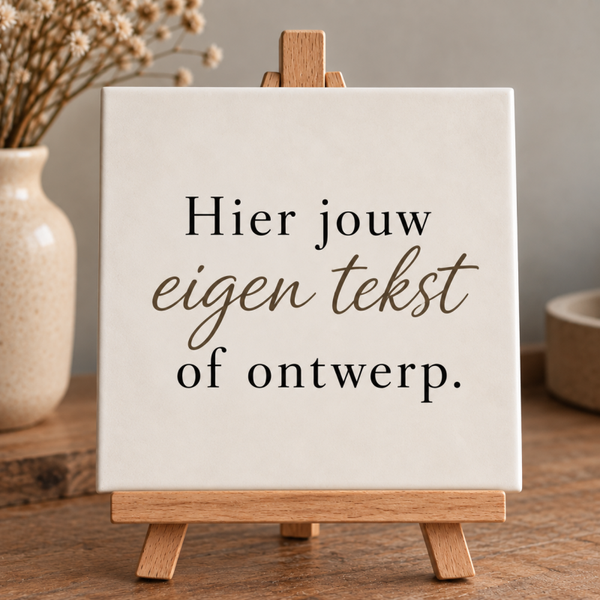 Tegel met eigen tekst of ontwerp