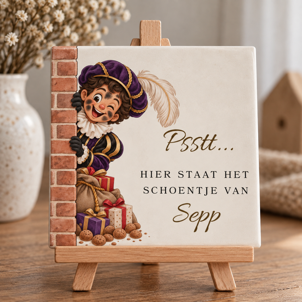 Tegel - Pssttt hier staat het schoentje van