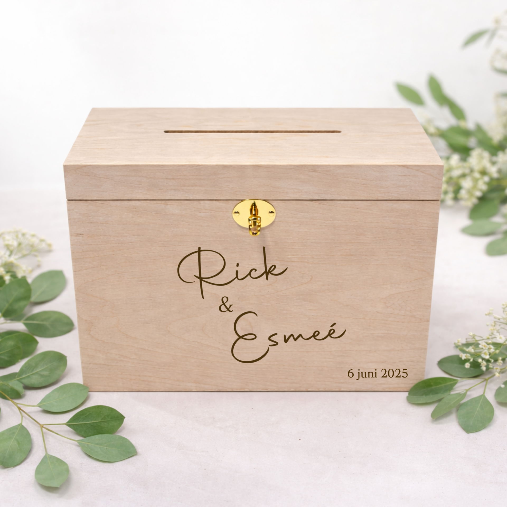 Houten enveloppenkist