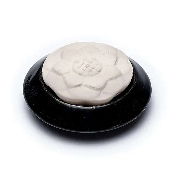 Geursteen bloem des levens/lotus zwart of wit