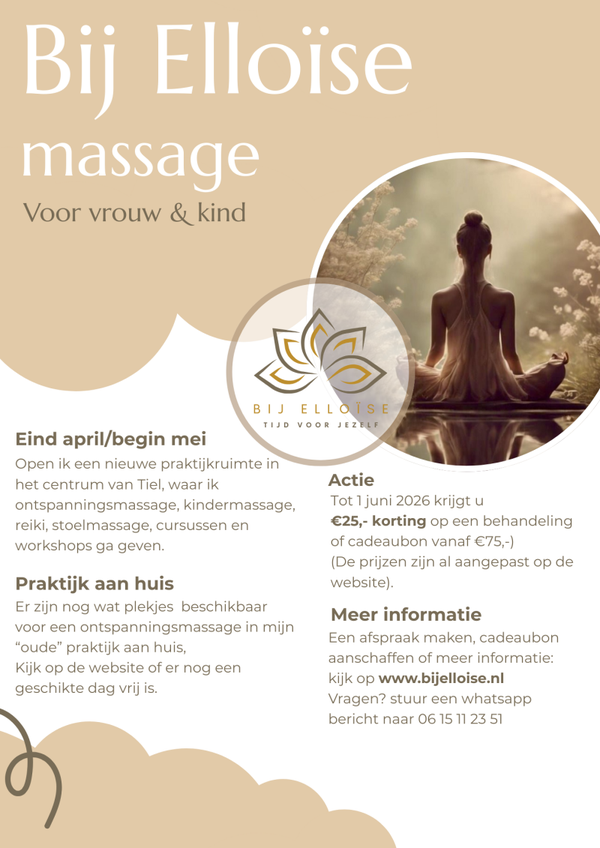 Afspraak ontspanningsmassage voor 1 mei