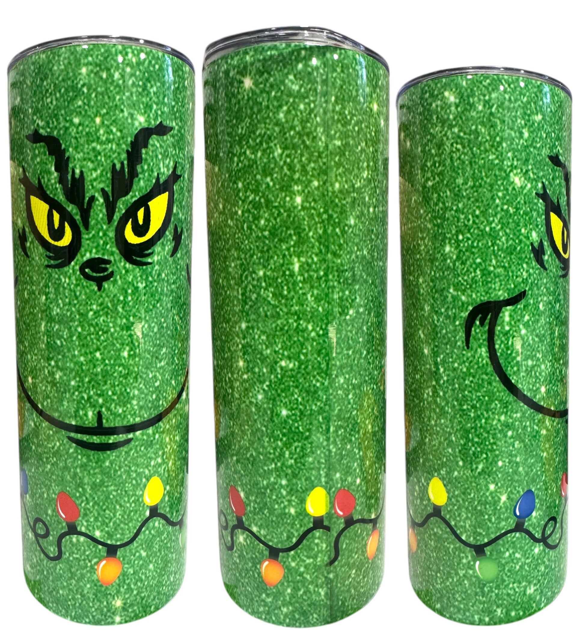 GRINCH WITH CHRISTMAS LIGHTS