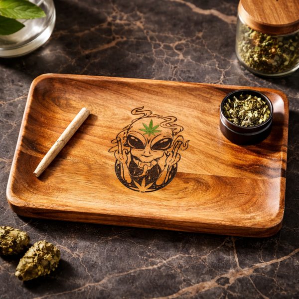 GREETINGS EARTHLING ROLLING TRAY