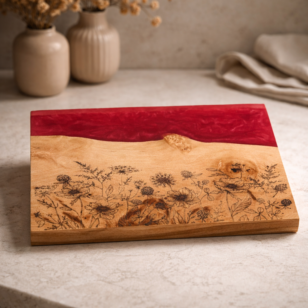 LIGHT RED AND WILDFLOWERS