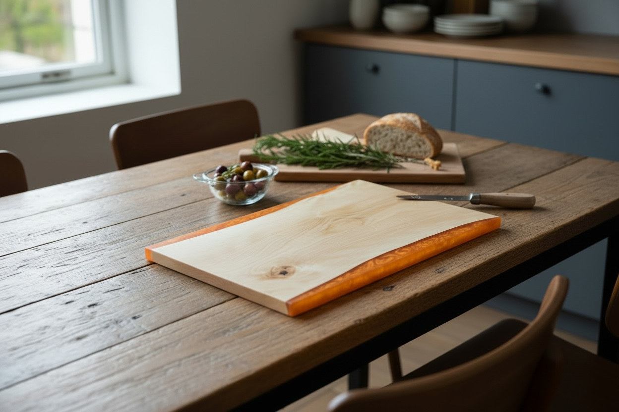 ORANGE EPOXY SERVING BOARD