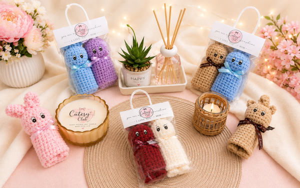 Cute Teddy Hand & Face Towel Gift (Pack of 2)