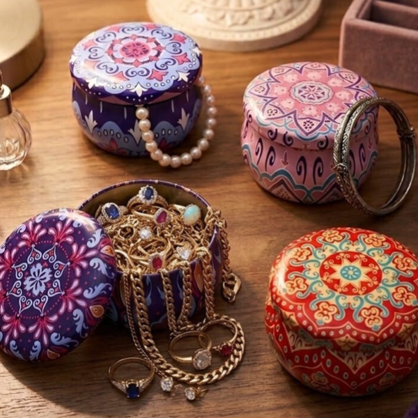 Cutesy Mandala Jewellery Storage Tin 📿📿