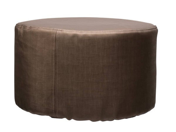 Schöner glänzender Skai Leder Pouffe Bronze