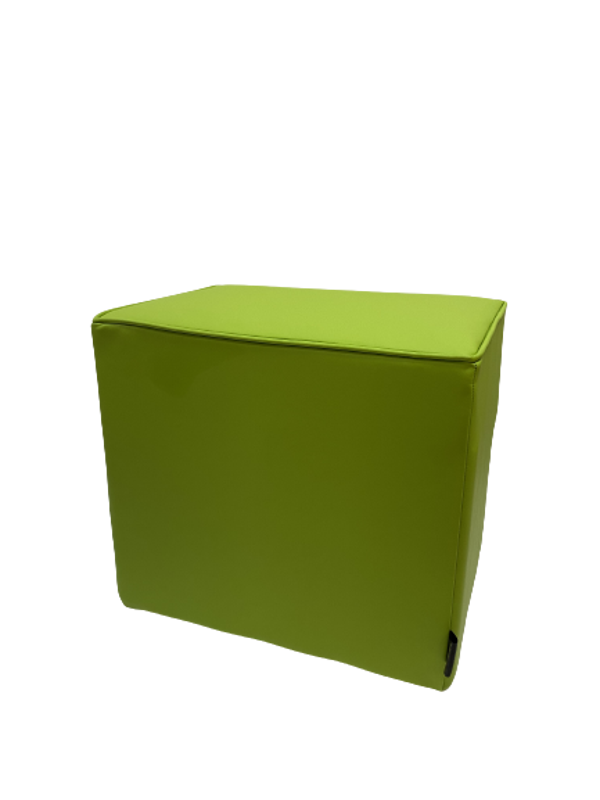 Hübsches skai leder pouffe limette