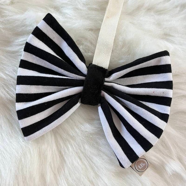 Speendoekje strik - zwart/wit