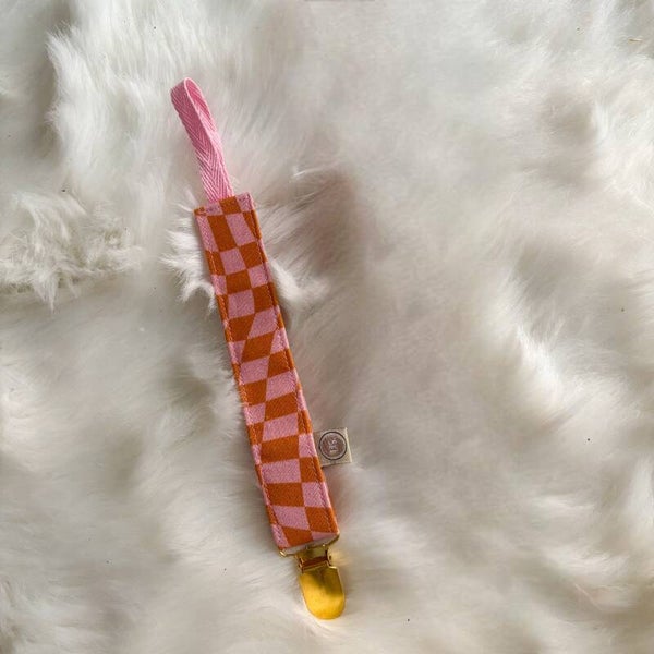 Speenkoord naam - Orange/Pink