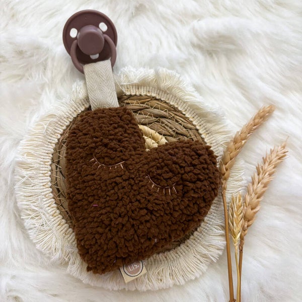 Speenkoord Heart - Brown