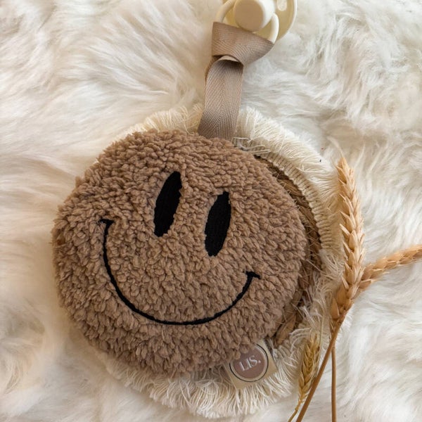 Speenkoord Smiley - taupe