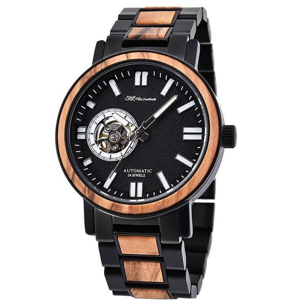 Reloj Duke Zebra madera negro