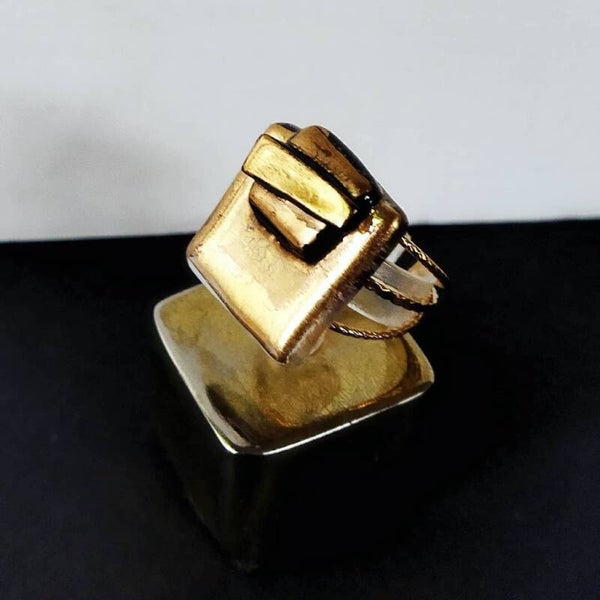 Anillo Perla anillo 3 filas Oro
