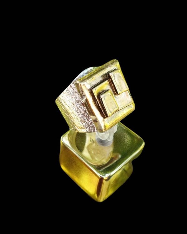 Anillo Perla Anillo Plata Martillada ALMA 2