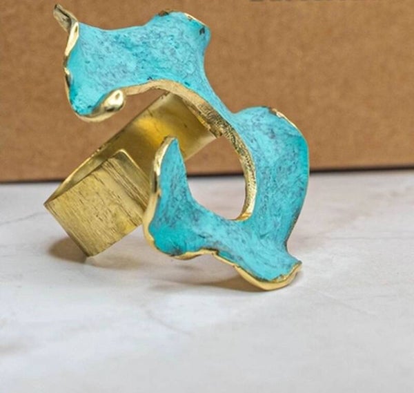 Anillo ajustable color turquesa