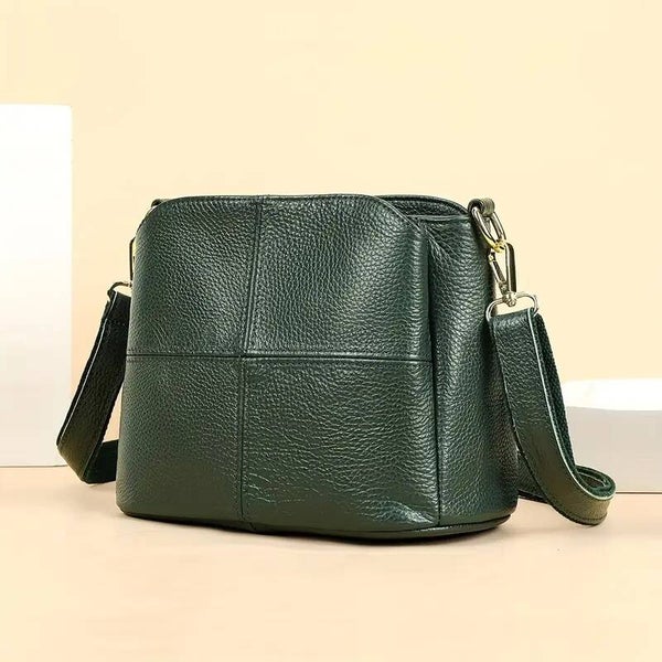 Bolso Bandolera de Cuero Auténtico – Modelo DK143272-VERDE