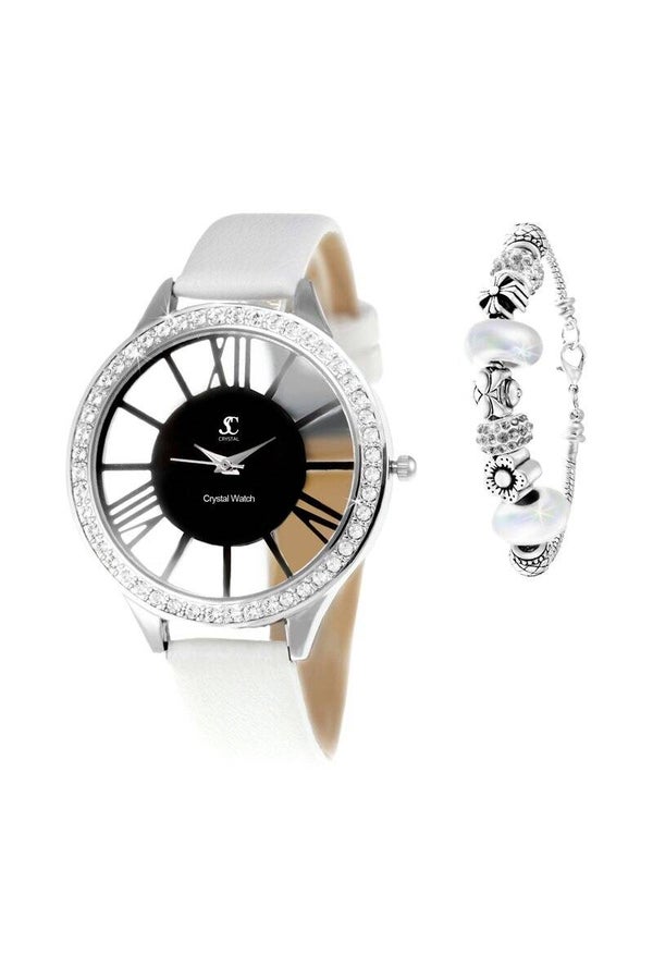 Estuche de regalo de reloj y pulsera SC Crystal
