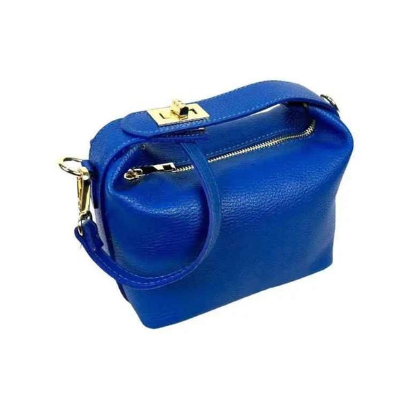 👜✨ ¡Nuevo! Bolso Piel de Grano para Mujer con Asa Corta Original - Azul ✨👜