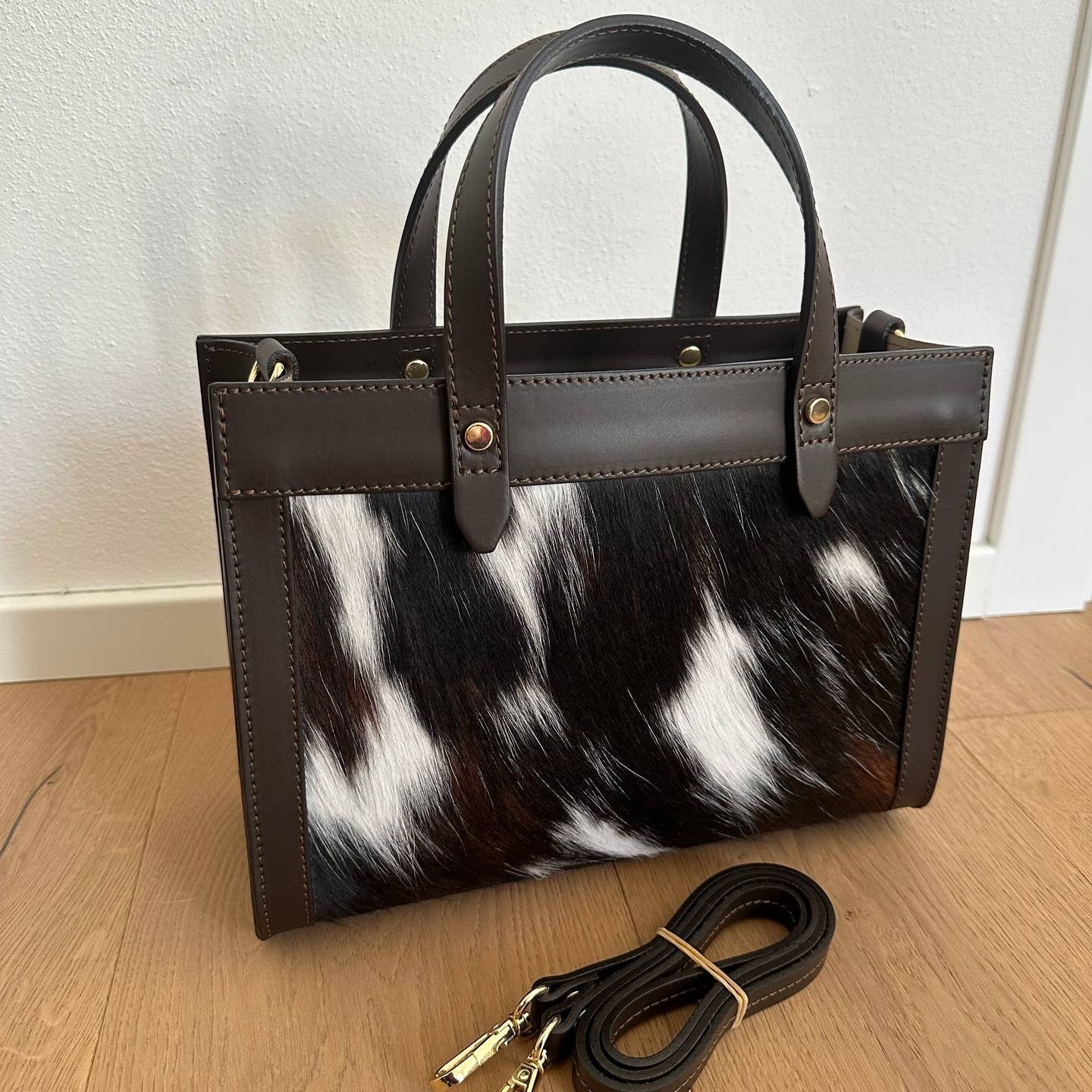 Bolso CELINE “Caballito” – Piel Lisa y Pelo de Pony Made in Italy
