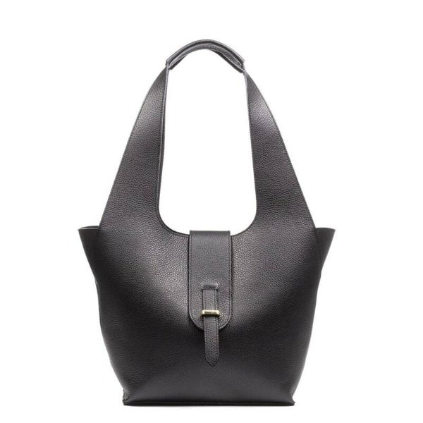 Bolso de hombro de mujer. Piel autentica acabado dollaro.