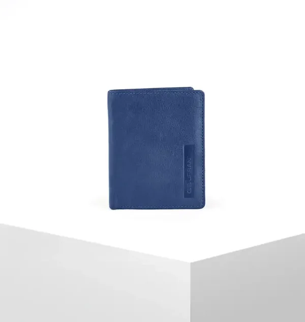 Cartera de piel con cremallera para hombre.
