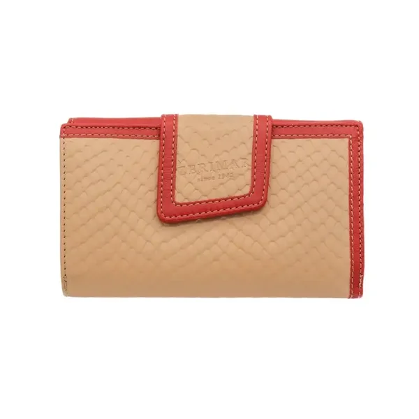 Cartera de piel auténtica para mujer, tarjetero.