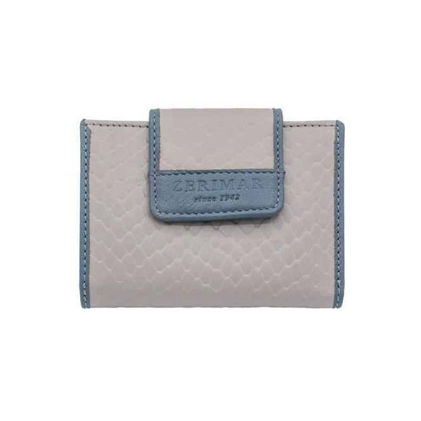 Cartera de piel auténtica para mujer, tarjetero