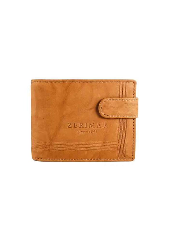Monedero de piel auténtica con tarjetero para hombre.