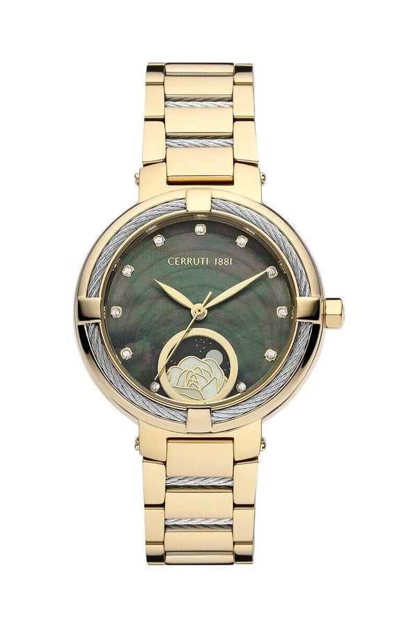 Cerruti 1881 Gardena Crystals Gold con fase lunar