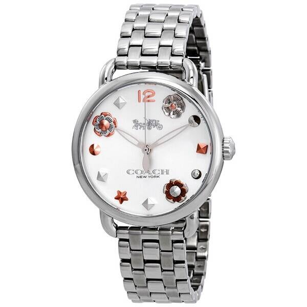 delancey reloj de mujer de acero inoxidable con esfera blanca 14502810