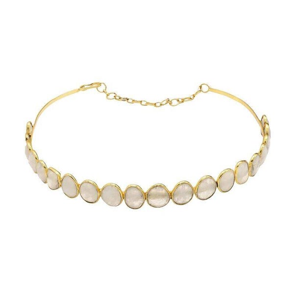 Collar-Choker Rubrum piedra lunar