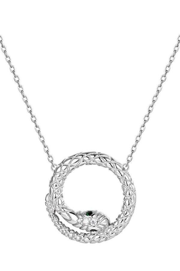Collar de plata con esmeraldas y circonitas.