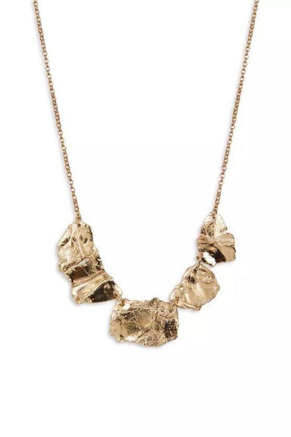 Collar de esqueleto Oro Fino 24K