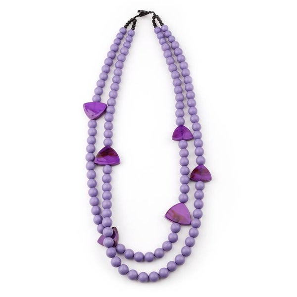 Collar "GeoColor" – Tono Morado