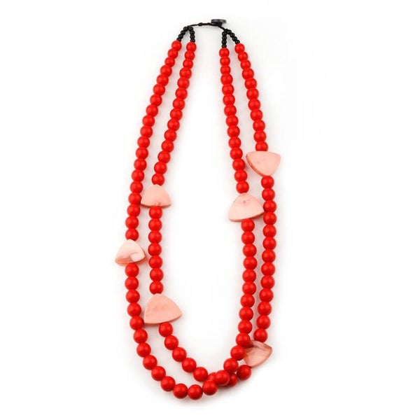 Collar "GeoColor" – Tono Rojo