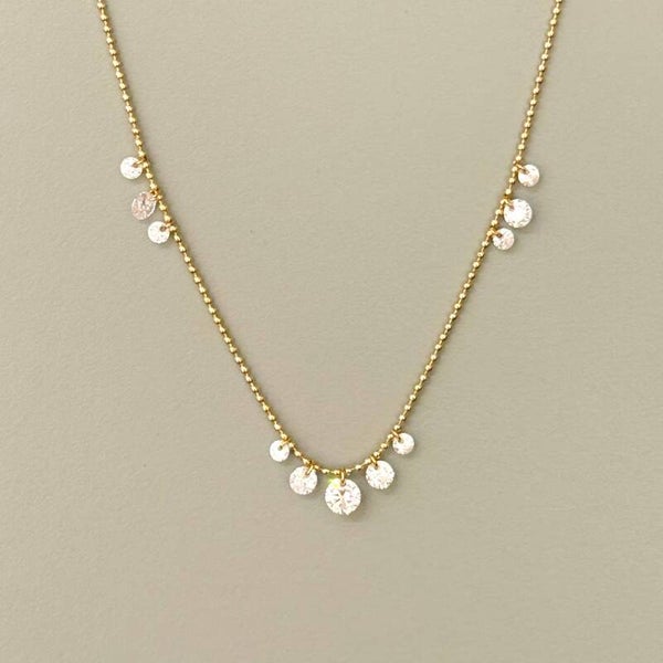 Collar Minyo con circonitas blancas