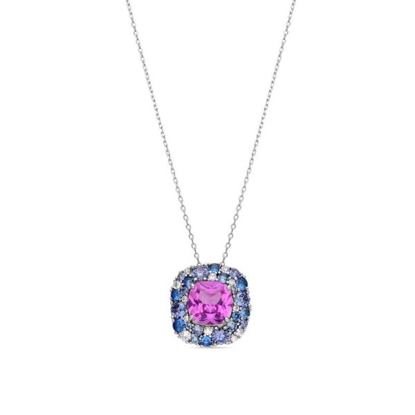COLLAR LUXENTER UXRE (PLATA DE LEY 925, MULTICOLOR, RODIO)