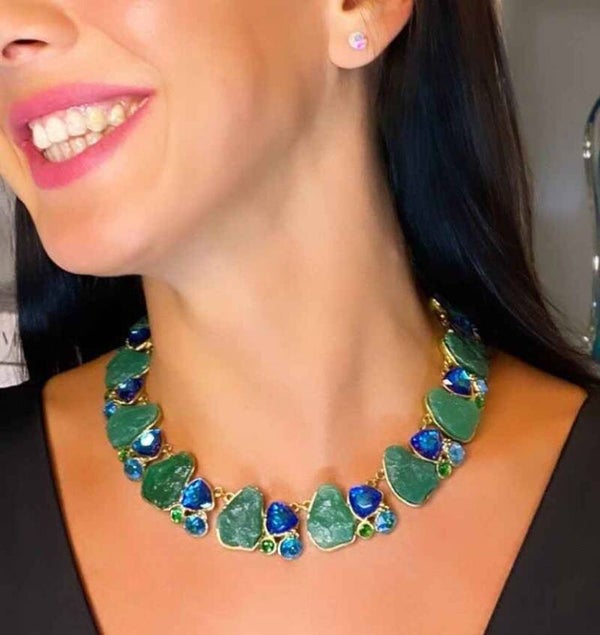 💎✨ ¡Nuevo! Collar de Princesa LUMINA con Piedras de Resina y Cristales ✨💎