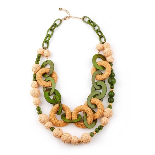 COLLAR CADENAS DE COLOR – TONO TOSTADO TERROSO