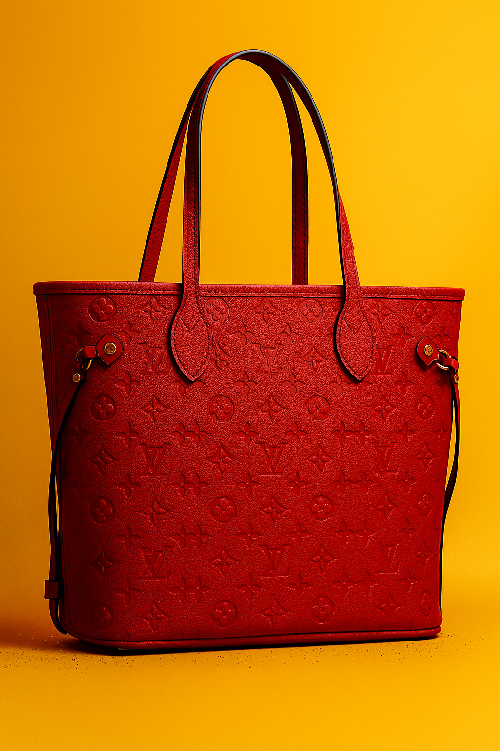 Bolso de Hombro de cuero L&V-Rojo