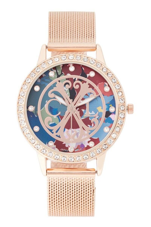 CXL BY CHRISTIAN LACROIX Reloj de cuarzo de metal aleado - Rosa dorado